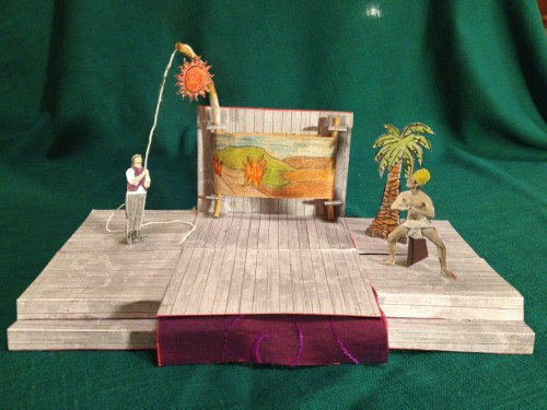 A model of FluxWagon, our mobile stage! Model by Joan Howard.