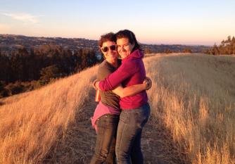 Here's a photo of Joan & Rebecca in the hills above Port Costa this past July 4, when we went hiking with Marlene & Soren before checking out the fireworks above the Carquinez Strait.